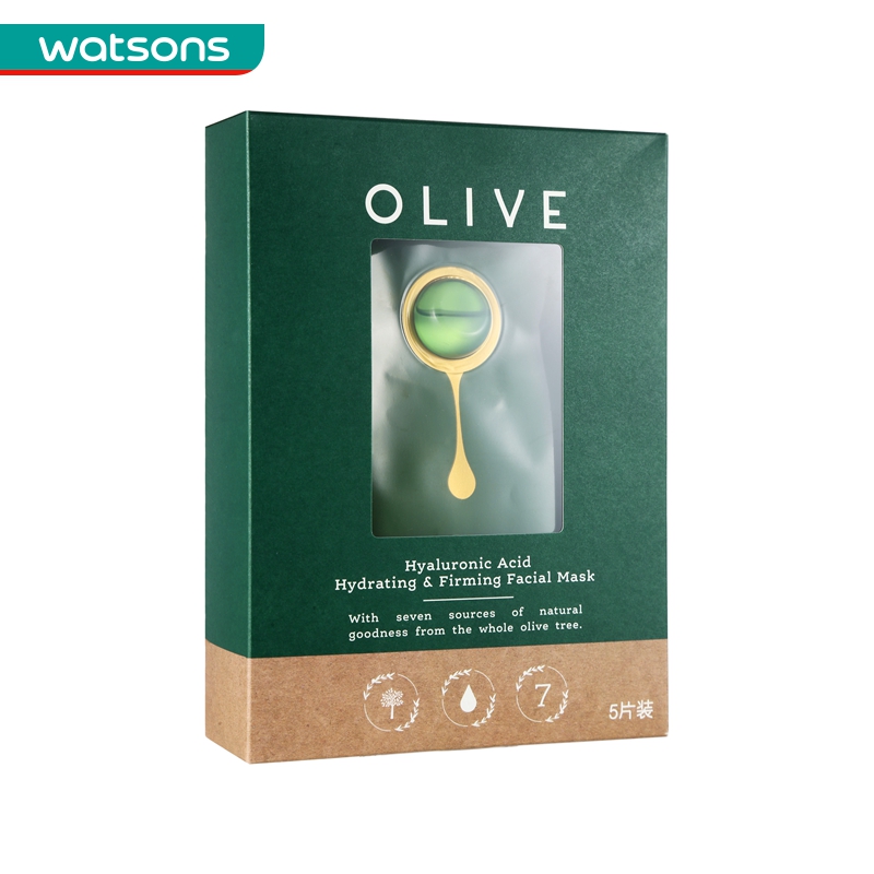 屈臣氏Olive橄榄酵母修护玻尿酸 骨胶原补水保湿深润滋养面膜组合